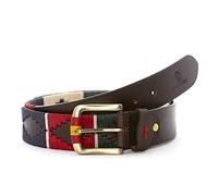 HD DHISPANIA Cintura uomo in pelle - fatta a mano - cintura polo argentina in vera pelle - sono ricamate a mano con una vasta gamma di taglie tra cui: T/95-T/100-T/105-T/110-T/115-T/120., verde-rosso,