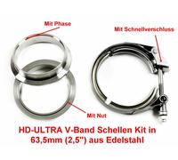 HD Fascetta-V Set con Flangia 63,5mm 2,5 " Turbo Wastegate Scarico Gr. A