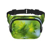 Hd Green Nature Print Elegante e pratico marsupio regolabile, perfetto per viaggi e attività all'aperto, nero, taglia unica, Nero , taglia unica