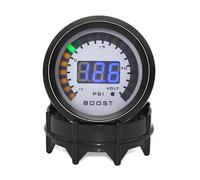 HD Indicatore di pressione Boost Digitale PSI BAR Turbo Boost Gauge Voltmetro Misuratore 52mm 12V LED, Kit da corsa for regolatore di pressione Turbo(Boost gauge bar)