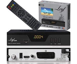 hd-line Leyf 2809 - Ricevitore digitale Satellite (HDTV, DVB-S/S2, HDMI, SCART, 2 porte USB 2.0, Full HD 1080p) [Pre-programmato per Astra Hotbird Türksat] Solo per i canali tedeschi