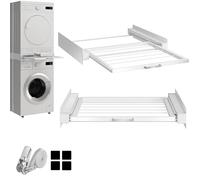 Hd-Line Telaio intermedio universale, sistema di sospensione, per lavatrici e asciugatrici, con vano estraibile, ammortizzante e antiribaltamento, dimensioni (60 x 54 x 10 cm, fino a 15 kg)