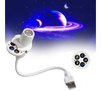 Hd Smart Dynamic 5D - Proiettore di luce notturna olografica, plug-and-play, HD, regolabile a 360°, alimentazione USB, planetario cielo stellato, regalo per adulti Ki-ds (5 modelli)