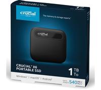 Crucial X6 1tb Usb 3.1 Gen 2 Type C One Size Black