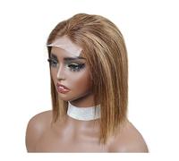 Hd Trasparente Glueless P4/27 Evidenzia Bob Parrucca Capelli umani 4X4 Parrucca frontale in pizzo Attaccatura naturale dei capelli for le donne nere Extension per Capelli(8inch)