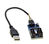 HD USB 2.0 Male 1 to 2 9Pin USB Header Female Extension Cable Card USB2.0 to 9-Pin USB HUB USB 2.0 9 Pin Connector Port Multilier