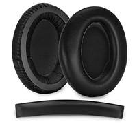 HD380, cuscinetti auricolari di ricambio compatibili con cuffie Sennheiser HD380 Pro HD380 G4ME One PXC450 PC350, cuffie in pelle proteica, isolamento acustico, cuscinetti in memory foam, colore nero