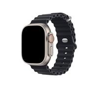 HdanMole Silicone Ocean Cinturini Compatibile con Apple Watch Ultra 2 / Ultra 49mm 45mm 46mm 44mm 42mm 41mm 40mm 38mm, Soft Sport Cinturino per iWatch Ultra 9 8 7 6 5 4 3 2 1 SE, Mezzanotte