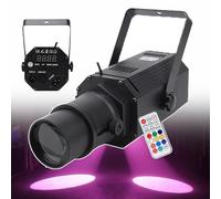 HDaspijh 50W LED Pin Spot Light, White/Warm /4 in1 RGBW LED Imaging Light Stage Follow Spot Light, DMX512/ Remote Control/Voice Control, Aperture Adjustable, for Disco DJ Wedding Stage Shows,4in1