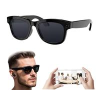 HDaspijh AI Smart Glasses, with HD 500W Pixels Camera & Speakers, Voice Control, Music Playback, App Compatibility, Real-Time Translation, WiFi Transmission, for Travel, Music, Calls,A