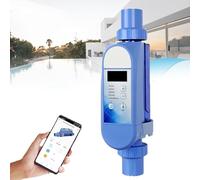 HDaspijh Salt Chlorine Generator, Salt Water Pool Chlorinator System, Automatic Self Adapting Pool Salt Generator, Built-in Wi-Fi & App Remote Control, LED Control Panel, Self-Cleaning Function,8g/h
