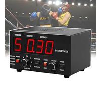 HDaspijh Timer A Intervalli di Boxe Professionale, Timer da Palestra con Display LED, Tempo di Allenamento Selezionabile E Ripetizioni di Cicli, Orologio A Intervalli per Muay Thai/MMA/Kickboxing,Red