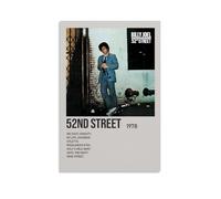 HDASURWORHRHI 52nd Street by Billy Joel, poster decorativo da parete su tela, stile vintage, decorazione per la stanza, 30 x 45 cm, senza cornice