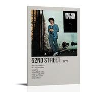 HDASURWORHRHI 52nd Street by Billy Joel, poster decorativo da parete su tela, vintage, decorazione artistica stampata per la stanza, 50 x 75 cm, stile cornice