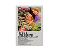 HDASURWORHRHI Cass Elliot - Poster decorativo da parete su tela, motivo: "Dream A Little Dream", stile vintage, stampa artistica per la stanza, 50 x 75 cm, senza cornice