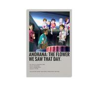 HDASURWORHRHI Poster decorativo da parete a tema anime Anohana The Flower We Saw That Day, decorazione artistica da parete in stile vintage, stampa artistica per la stanza, 50 x 75 cm, senza cornice