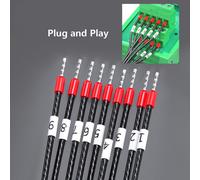 (HDB15 female, 1.2m) DB15 DB25 Male Female Panel Mount Cable Wire Breakouts Board Connector Suitable for Server Rack and Control Cabinet Multicolor