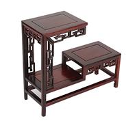 HDBCYUAZ Base per ornamento Base in vaso in legno Ornamenti in giada dispari Base Teiera Supporto Wenge Wenge Wood Alto e basso Bonsai Telaio Artigianato Buddha Espositore Piantere in legno Stand
