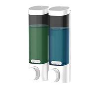 HDBCYUAZ Dispenser Sapone Muro di distributore di Sapone Manuale Perforato, Shampoo a Doppia Testa e Scatola di Gel Doccia per Uso Domestico, Aspetto Elegante e Bello Distributore di liquidi(B)