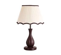 HDBCYUAZ Lampada da tavolo Lampade da tavolo concise Lampade da comodino in legno con paralume in tessuto Lampade da comodino retrò for home office Cafe Restaurant, 19 "H Lampada da tavolo a LED