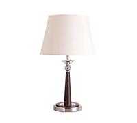 HDBCYUAZ Lampada da tavolo Retro Lampade da tavolo in legno Comodino Lampade con paralume del tessuto American Style Comodino Lampade for Home Office Cafe Restaurant, 23.2" H Lampada da tavolo a LED
