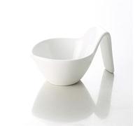HDBCYUAZ piccole ciotole Dip Bowls Maniglia Cucchiaio Shack Shack Shack Shack Show Elevato in porcellana Bianco Prima colazione a buffet BUFFET Ceramica for salsa Piatto da tavola piatto salsa(1pc)