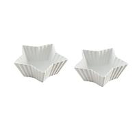 HDBCYUAZ piccole ciotole Sauce Dish 5.14Oz Star Shaped Ceramic Sushi Dipping Bowls Sauce Dish Seasoning Dishes Appetizer Plates Serving Dish Saucers Bowls (2 Pack) piatto salsa(B,M)