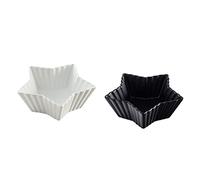 HDBCYUAZ piccole ciotole Sauce Dish 5.14Oz Star Shaped Ceramic Sushi Dipping Bowls Sauce Dish Seasoning Dishes Appetizer Plates Serving Dish Saucers Bowls (2 Pack) piatto salsa(C,S)