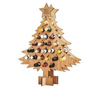 HDBCYUAZ Portabottiglie di vino Christmas Tree Holder Wine Bottle Rack Countdown Calendar Xmas Wine Stand Home Decor Bottiglia Vino(A)