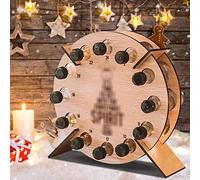 HDBCYUAZ Portabottiglie di vino Christmas Tree Holder Wine Bottle Rack Countdown Calendar Xmas Wine Stand Home Decor Bottiglia Vino(C)