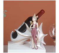 HDBCYUAZ Portabottiglie di vino Conch Girl Girl Wine Scaffale controsoffitto Portabica del vino Contatore del vino Portabicchiere e stoccaggio Ornamenti decorativi personalizzati Bottiglia Vino(B)