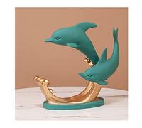 HDBCYUAZ Portabottiglie di vino Portabico di vino Europeo Creativo Dolphin Wine Rack Decoration Modern e Semplice Casalinga Nuovo regalo domestico (resina) Bottiglia Vino(A)
