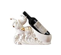 HDBCYUAZ Portabottiglie di vino Portavolo Artigianato in ceramica Cremagliera for vino, cremagliera di vino creativa Decorazioni for la casa in stile europeo Decorazioni interne Bottiglia Vino