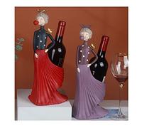 HDBCYUAZ Portabottiglie di vino Singolo Bottiglia BOTTIGLIA Cremagliera, Femminile Creative Sculpture Rack Resin Artigiano Artigianato controsoffitto, for bar e cantina Bottiglia Vino(C)