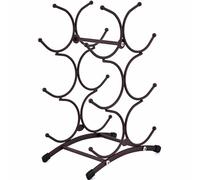 HDBCYUAZ Portabottiglie di vino Table Wine Holder Stand for Bottles Rack Holders Brown Iron Racks Storage Support Shelves Lying Down Glass Home Decor Bottiglia Vino