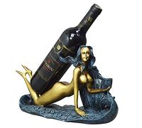 HDBCYUAZ Portabottiglie di vino Wine Rack Bottle Holder Fashion Modern Statues Decor Home Furnishing Living Room Decoration Resin Crafts Bottiglia Vino(Gris)