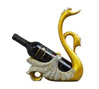 HDBCYUAZ Portabottiglie di vino Wine Rack Bottle Holder Fashion Modern Statues Decor Home Furnishing Living Room Decoration Resin Crafts Bottiglia Vino(Golden)