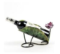 HDBCYUAZ Portabottiglie di vino Wine Rack Bottle Rack Fashion Modern Lotus Decoration Wine Rack Living Room Decoration Resin Crafts Bottiglia Vino