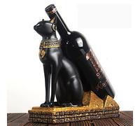 HDBCYUAZ Portabottiglie di vino Wine Rack Statue Egyptian Cat Bottle Holder Stand Ancient Egypt Mysterious Resin Craft for Home Living Room Bar Bottiglia Vino