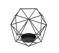 HDBCYUAZ portacandele Portacandele in Rame 3D Geometric Iron Candle Portacandele Candlestick Wedding Holidays Birthday Christmas Halloween Candele per Decorazioni(A)