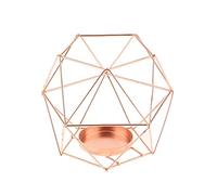 HDBCYUAZ portacandele Portacandele in Rame 3D Geometric Iron Candle Portacandele Candlestick Wedding Holidays Birthday Christmas Halloween Candele per Decorazioni(C)