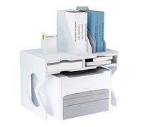HDBCYUAZ Stand della stampante con bagagli Carta Organizer for casa e ufficio di legno Desk Organizer salva spazio multifunzionale rack di stoccaggio(L size)