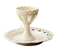 HDBCYUAZ Tazze Uova Vassoio d'uovo in Ceramica Vassoio di Uova retrò Palazzo Stile Uovo Tazza di Uovo Gioielli Candela Canottiera Porta Uova