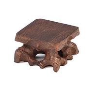 HDBCYUAZ Vaso per piante ornamentali in legno, base alle ali di pollo, in legno, rosso, legno di sandalo, quadrato, base intagliata, squisito espositore in legno per casa, ufficio, decorazione in
