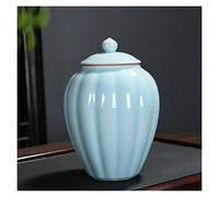 HDBCYUAZ Zuccheriera Barattolo di stoccaggio di ceramica famoso in ceramica Grande barattolo sigillato da un sterlina for stoccaggio for la casa di tè e caffè zucchero ciotola(B)