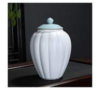 HDBCYUAZ Zuccheriera Barattolo di stoccaggio di ceramica famoso in ceramica Grande barattolo sigillato da un sterlina for stoccaggio for la casa di tè e caffè zucchero ciotola(D)