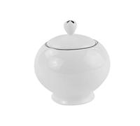 HDBCYUAZ Zuccheriera Ciotola di zucchero bianco puro con coperchio Una semplice ciotola di zucchero ceramica ciotola di zucchero con aiuti di caffè con bordi adatti a vari stili zucchero ciotola(B)
