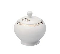HDBCYUAZ Zuccheriera Ciotola di zucchero bianco puro con coperchio Una semplice ciotola di zucchero ceramica ciotola di zucchero con aiuti di caffè con bordi adatti a vari stili zucchero ciotola(D)