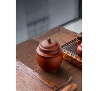 HDBCYUAZ Zuccheriera Serbatoio di stoccaggio Portatile Piccola Casa teiera Tea Pot Original Ore Cinnabar Sealing Coffee Caffettiera zucchero ciotola