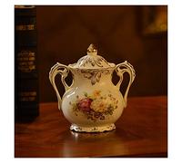 HDBCYUAZ Zuccheriera Zucchero con coperchio Coffee Sugar Bowl Family Hotel Cafe Multifunzionale La ciotola di zucchero ceramica è la scelta migliore for i regali agli amici zucchero ciotola(B)